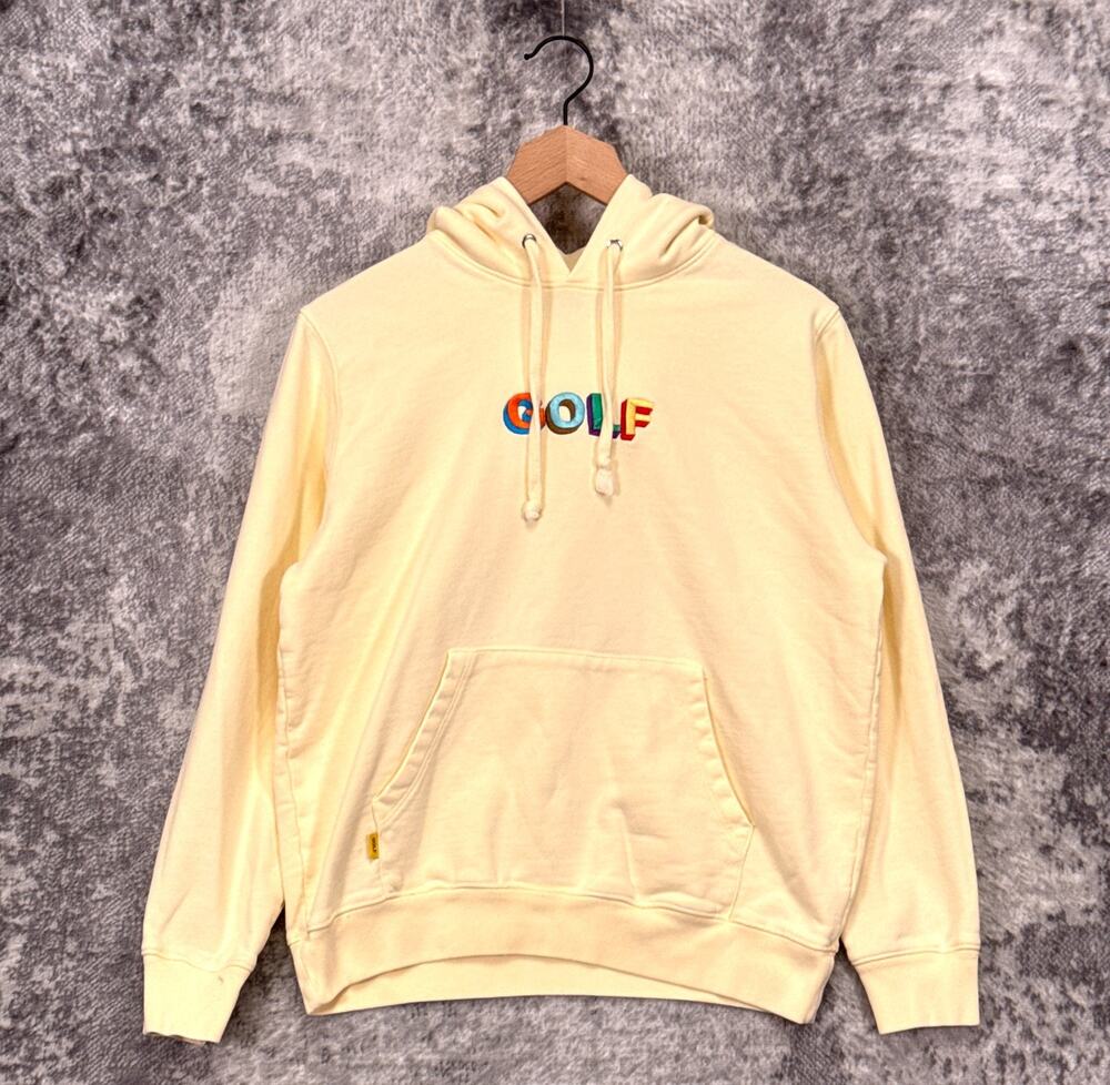 Golf Wang Hoodie Small Banana Cream 3D Logo Spell Out Embroidered